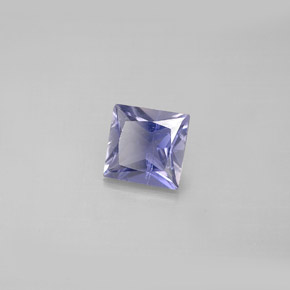 Iolite bleue naturelle carré, 0,82 ct, VS