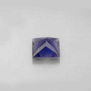 Iolite bleue naturelle carré, 1,20 ct, VS