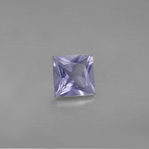Iolite bleue naturelle carré, 0,88 ct, VS