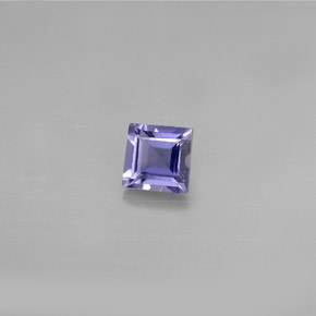 Iolite bleue naturelle carré, 0,55 ct, VS