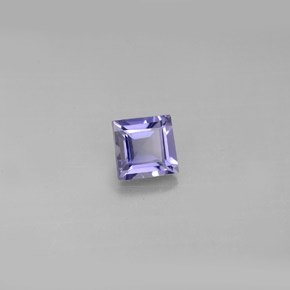 Iolite bleue naturelle carré, 0,55 ct, VS