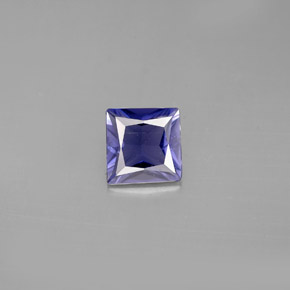 Iolite bleue naturelle carré, 0,70 ct, VS