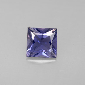 Iolite bleue naturelle carré, 0,78 ct, VS