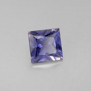 Iolite bleue naturelle carré, 0,78 ct, VS