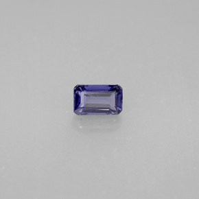 Iolite bleue naturelle taille émeraude, 0,33 ct, VS