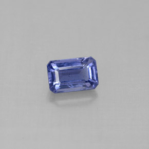 Iolite bleue naturelle taille émeraude, 0,58 ct, VS-SI
