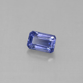 Iolite bleue naturelle taille émeraude, 0,58 ct, VS-SI