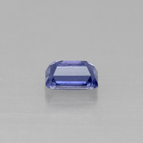 Iolite bleue naturelle taille émeraude, 0,58 ct, VS-SI