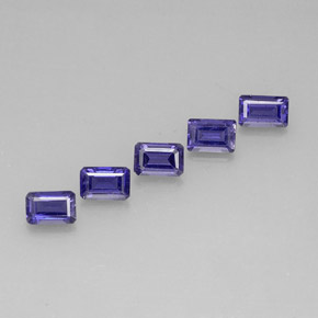 Achetez naturel ct bleue iolite gems, taille émeraude, en provenance madagascar chez gemselect. en stock, livraison internationale!