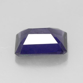 Iolite bleue naturelle taille émeraude, 1,23 ct, VS