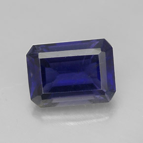 Iolite Violet Bleu naturelle Taille émeraude, 1.43 ct, VS