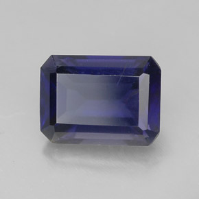 Iolite Violet Bleu naturelle Taille émeraude, 1.43 ct, VS