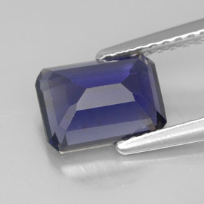 Iolite Violet Bleu naturelle Taille émeraude, 1.43 ct, VS