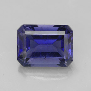 Iolite Violet Bleu naturelle Taille émeraude, 1.60 ct, VS