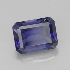 Iolite Violet Bleu naturelle Taille émeraude, 1.60 ct, VS