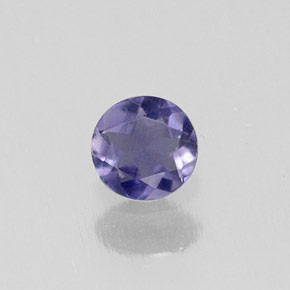 Iolite Violet Bleu naturelle Coupe roude, 0.18 ct, VS-SI