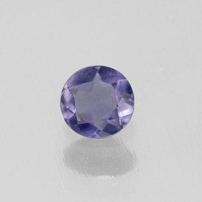 Iolite Violet Bleu naturelle Coupe roude, 0.18 ct, VS-SI