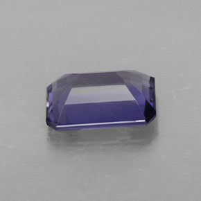 Iolite bleue naturelle taille émeraude, 1,14 ct, VVS-VS