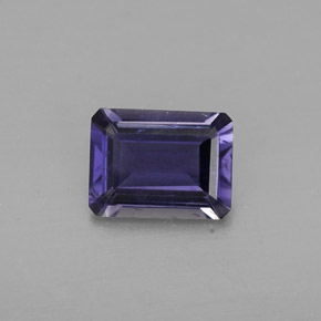 Iolite Violet Bleu naturelle Taille émeraude, 1.06 ct, VS