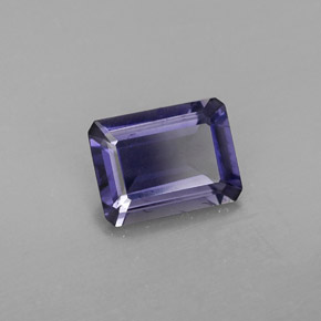 Iolite Violet Bleu naturelle Taille émeraude, 1.06 ct, VS