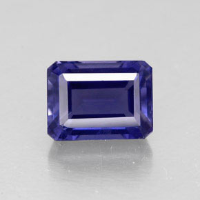 Iolite Violet Bleu naturelle Taille émeraude, 1.93 ct, VS