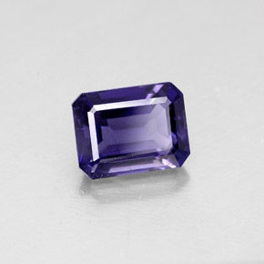 Iolite Violet Bleu naturelle Taille émeraude, 1.62 ct, VS