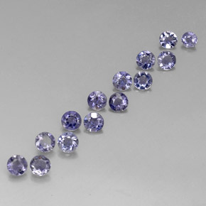 Achetez naturel ct Violet Bleu Iolite gems, Coupe roude, En provenance Madagascar chez GemSelect. En stock, livraison internationale!