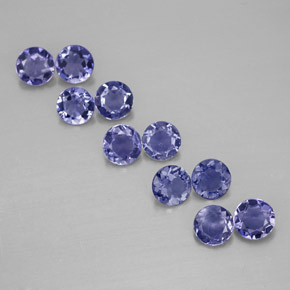 Achetez naturel ct Violet Bleu Iolite gems, Coupe roude, En provenance Madagascar chez GemSelect. En stock, livraison internationale!