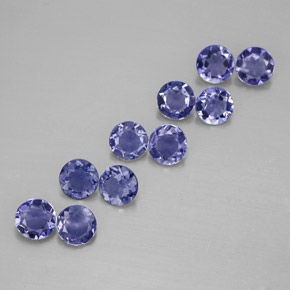 Achetez naturel ct Violet Bleu Iolite gems, Coupe roude, En provenance Madagascar chez GemSelect. En stock, livraison internationale!