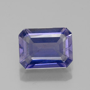 Iolite Violet Bleu naturelle Taille émeraude, 1.05 ct, VS-SI