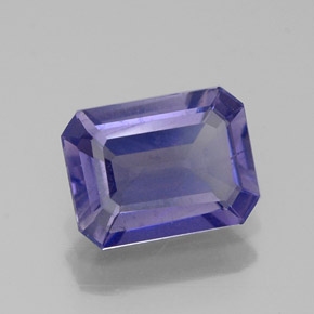 Iolite Violet Bleu naturelle Taille émeraude, 1.05 ct, VS-SI