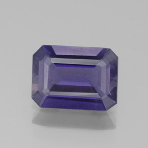 Iolite Violet Bleu naturelle Taille émeraude, 0.92 ct, VVS-VS