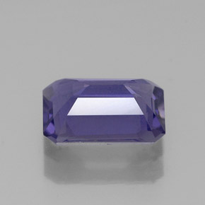 Iolite bleue naturelle taille émeraude, 1,04 ct, VS-SI
