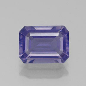 Iolite bleue naturelle taille émeraude, 1,14 ct, VS