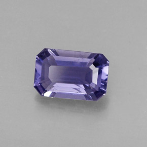 Iolite Violet Bleu naturelle Taille émeraude, 0.40 ct, VS