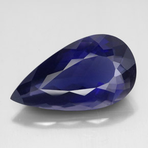 Iolite bleue naturelle en forme de poire, 6,77 ct, VS