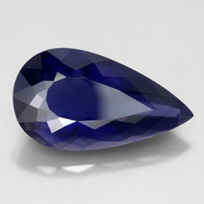 Iolite bleue naturelle en forme de poire, 6,77 ct, VS