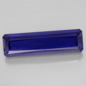 Iolite Violet Bleu naturelle Taille émeraude, 7.24 ct, VS-SI