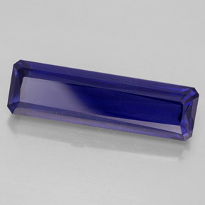 Iolite Violet Bleu naturelle Taille émeraude, 7.24 ct, VS-SI