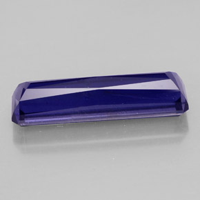 Iolite Violet Bleu naturelle Taille émeraude, 7.24 ct, VS-SI