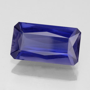 Iolite Violet Bleu naturelle Taille émeraude, 4.13 ct, VS