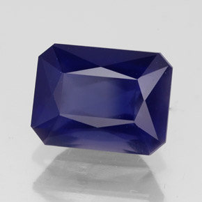 Iolite Violet Bleu naturelle Taille émeraude, 3.08 ct, VS-SI