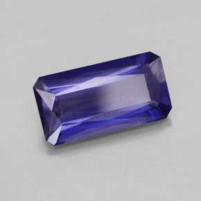 Iolite bleue naturelle taille émeraude, 2,36 ct, VS-SI
