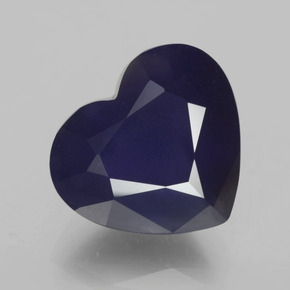Iolite bleue naturelle forme de coeur, 7,41 ct, VS-SI