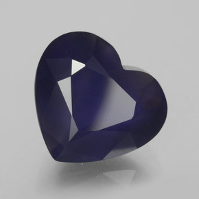 Iolite bleue naturelle forme de coeur, 7,41 ct, VS-SI