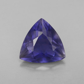Iolite bleue naturelle trillion, 1,48 ct, VS-SI