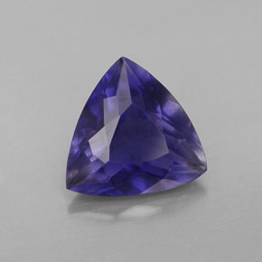 Iolite bleue naturelle trillion, 1,48 ct, VS-SI