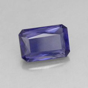 Iolite Violet Bleu naturelle Taille émeraude, 1.39 ct, VS