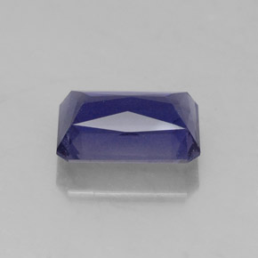 Iolite bleue naturelle taille émeraude, 1,35 ct, SI