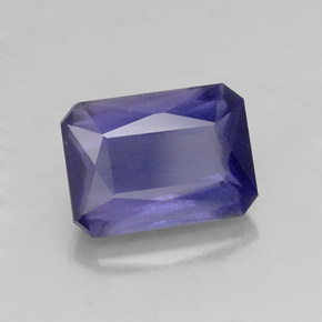 Iolite Violet Bleu naturelle Taille émeraude, 1.72 ct, VS-SI